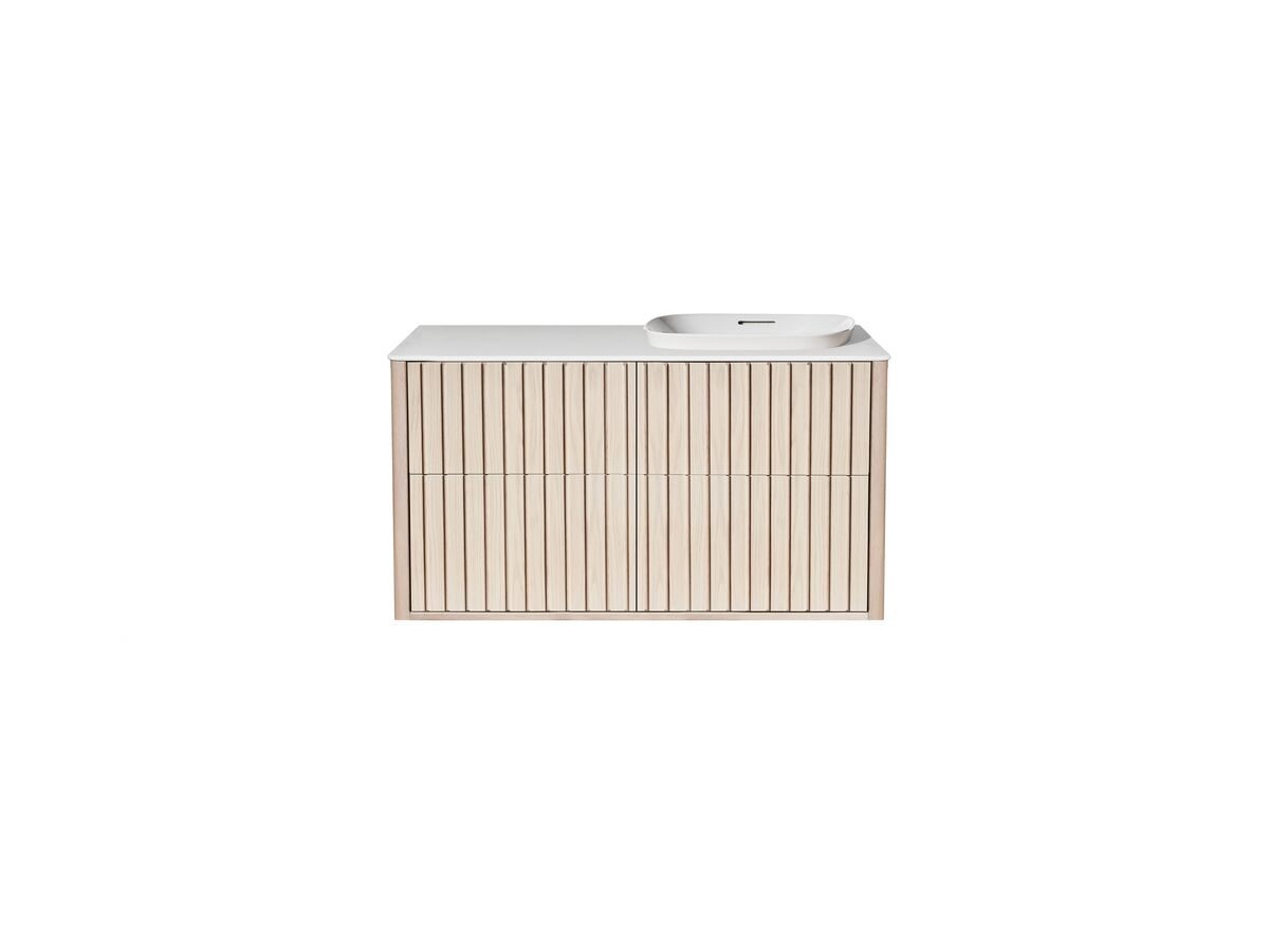 Reece ISSY Custom Cloud II 1001-1200mm X 400-550mm X 610mm Wall Hung Vanity Unit 4 Touch Latch Drawers Semi Inset (No Basin)