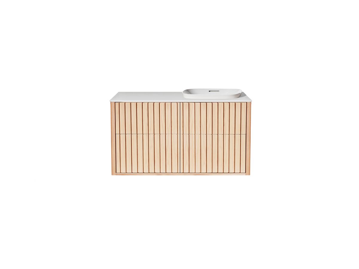 reece ISSY Custom Cloud II 1001-1200mm x 400-550mm x 610mm Wall Hung Vanity Unit 4 Touch Latch Drawers Semi Inset (No Basin)