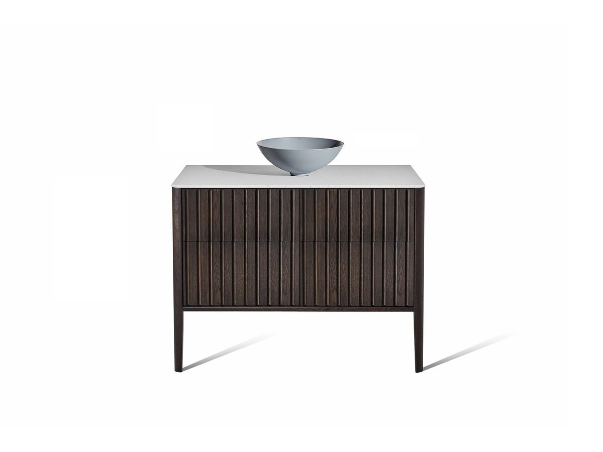 Reece ISSY Custom Cloud II 1001-1200mm X 400-550mm X 700-800mm Vanity Unit With Legs 4 Touch Latch Drawers (No Basin)