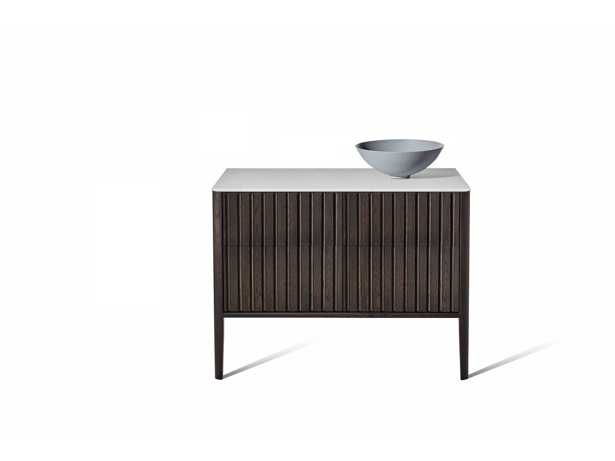 Reece ISSY Custom Cloud II 1001-1200mm X 400-550mm X 700-800mm Vanity Unit With Legs 4 Touch Latch Drawers (No Basin)