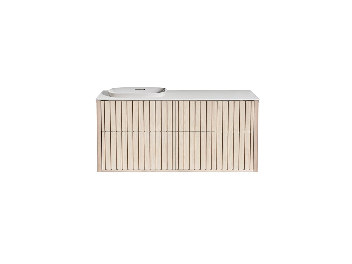 Reece ISSY Custom Cloud II 1201-1500mm X 400-550mm X 610mm Wall Hung Vanity Unit 4 Touch Latch Drawers Semi Inset (No Basin)