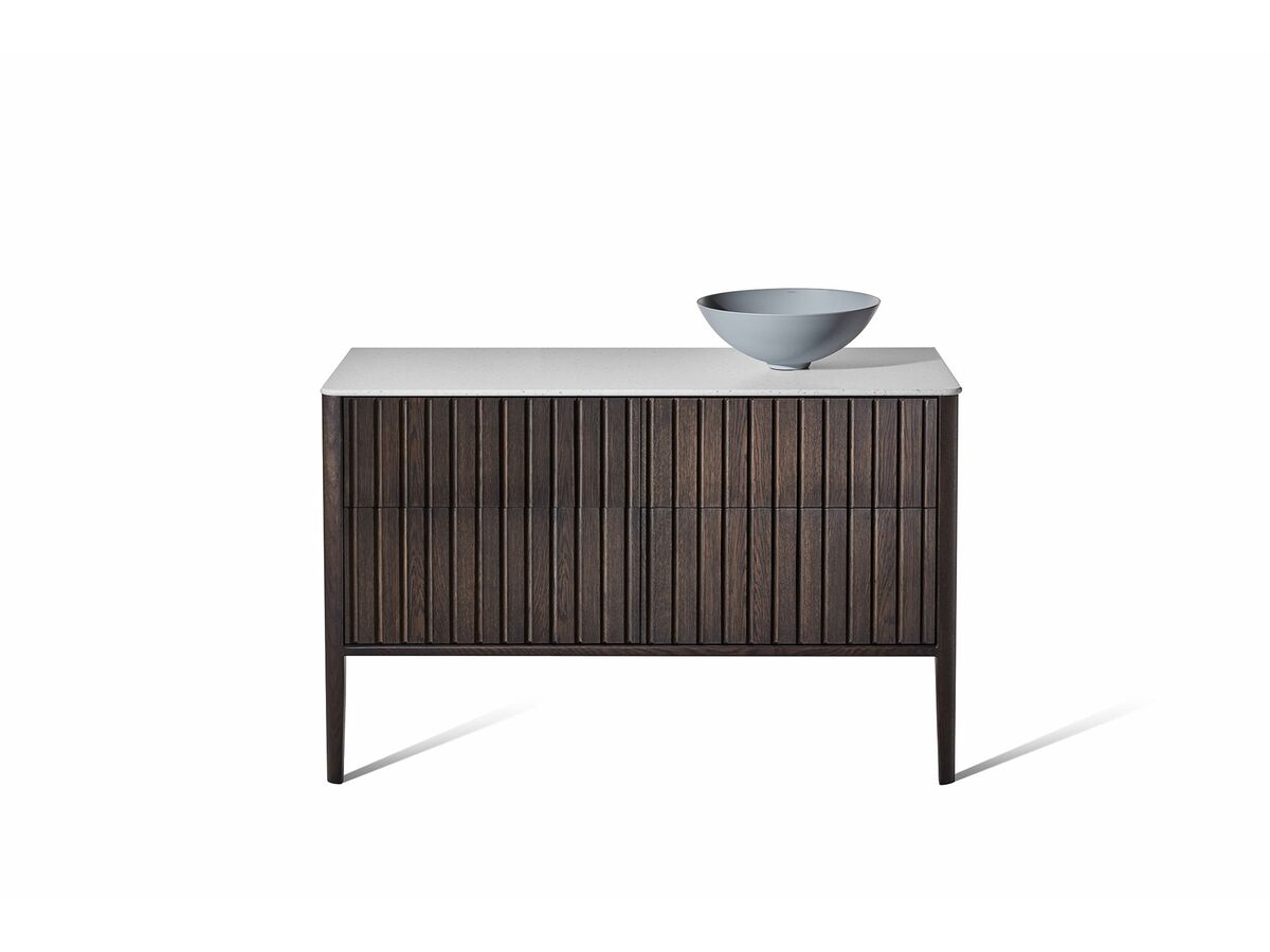 reece ISSY Custom Cloud II 1201-1500mm x 400-550mm x 700-800mm Vanity Unit with Legs 4 Touch Latch Drawers (No Basin)