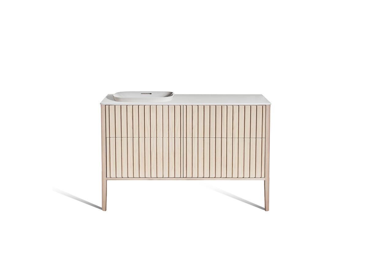 Reece ISSY Custom Cloud II 1201-1500mm X 400-550mm X 800-900mm Vanity Unit With Legs 4 Touch Latch Drawers Semi Inset (No Basin)