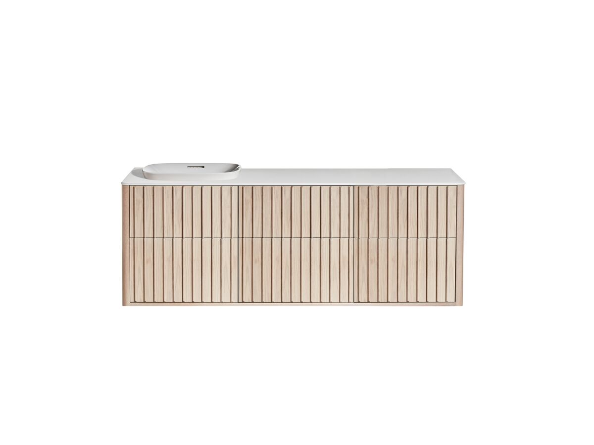 Reece ISSY Custom Cloud II 1501-1800mm X 400-550mm X 610mm Wall Hung Vanity Unit 6 Touch Latch Drawers Semi Inset (No Basin)