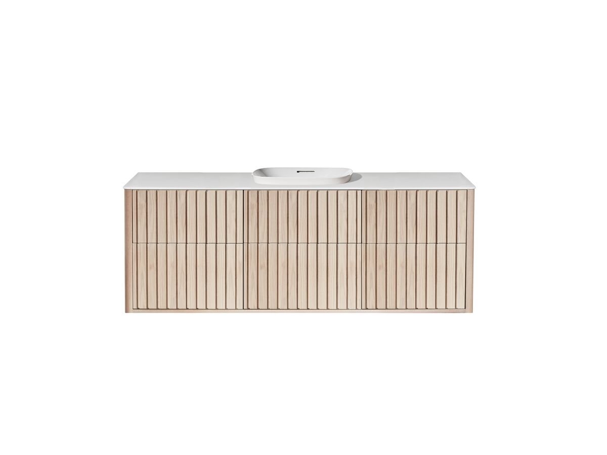 Reece ISSY Custom Cloud II 1501-1800mm X 400-550mm X 610mm Wall Hung Vanity Unit 6 Touch Latch Drawers Semi Inset (No Basin)