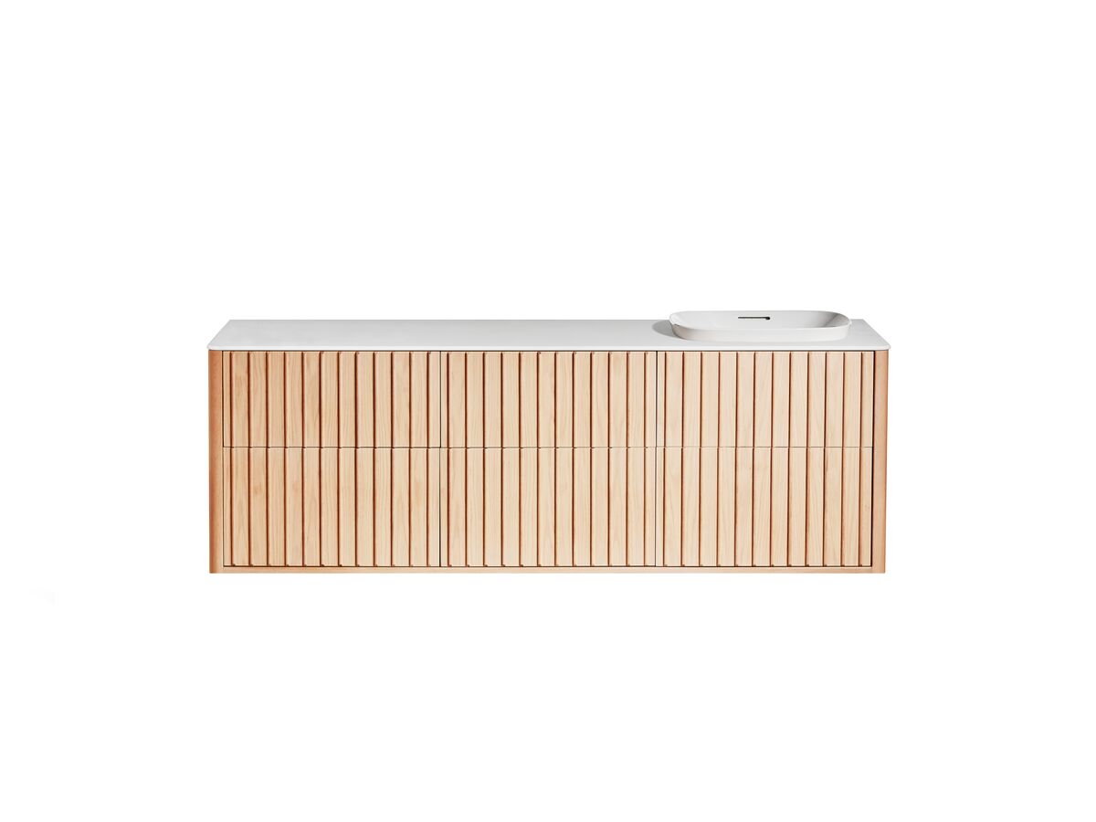 Reece ISSY Custom Cloud II 1801-2000mm X 400-550mm X 610mm Wall Hung Vanity Unit 6 Touch Latch Drawers Semi Inset (No Basin)