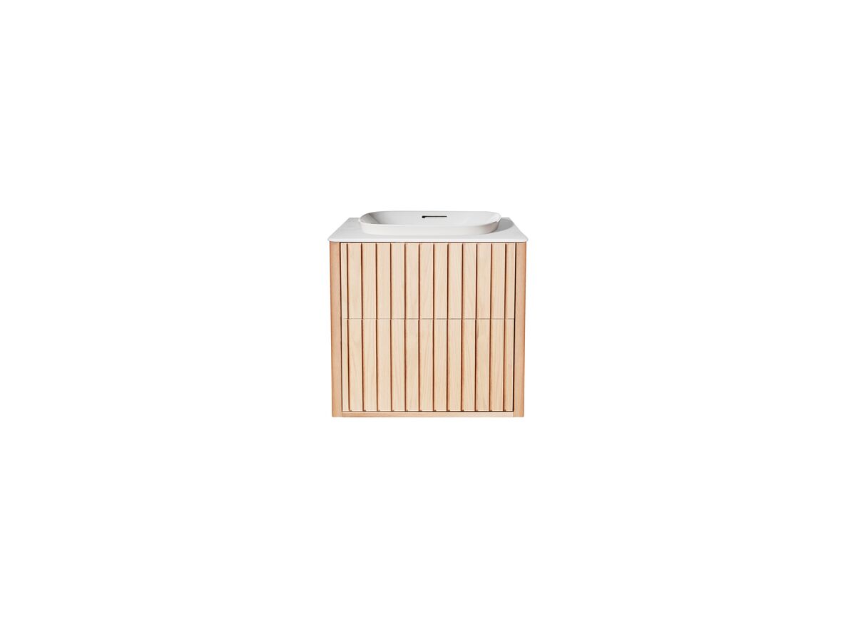 reece ISSY Custom Cloud II 601-800mm x 400-550mm x 610mm Wall Hung Vanity Unit 2 Touch Latch Drawers Semi Inset (No Basin)