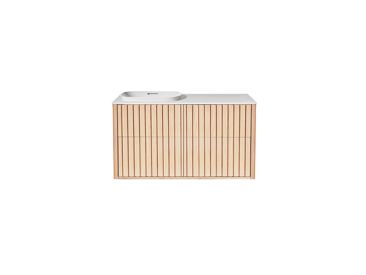 reece ISSY Custom Cloud II 801-1000mm x 400-550mm x 610mm Wall Hung Vanity Unit 4 Touch Latch Drawers Semi Inset (No Basin)