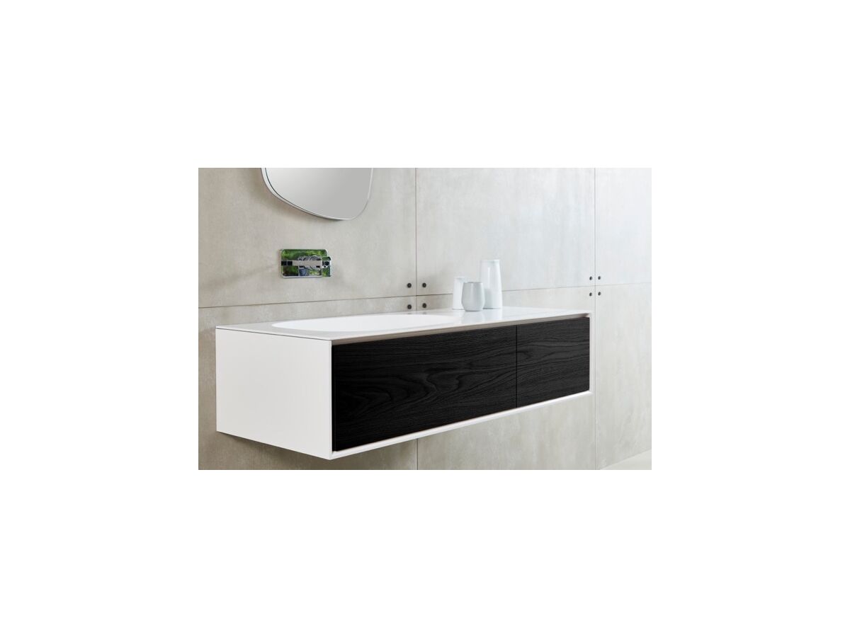 Reece ISSY Glide 1000mm - 1300mm Custom Wall Hung Vanity Unit Single Bowl 2 Drawers Oak