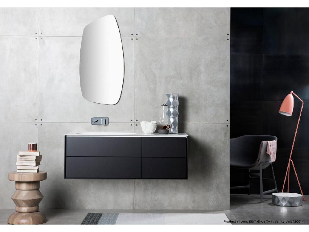 Reece ISSY Glide Twin 751mm - 850mm Custom Wall Hung Vanity Unit Single Bowl 2 Drawers Oak