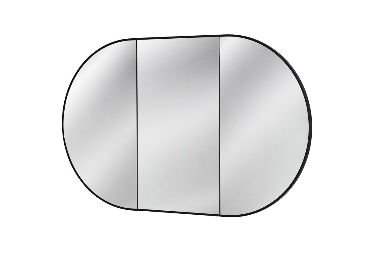 Reece ISSY Halo 1500 X 930mm Rounded Triple Mirror With Shaving Cabinet (Recessed)