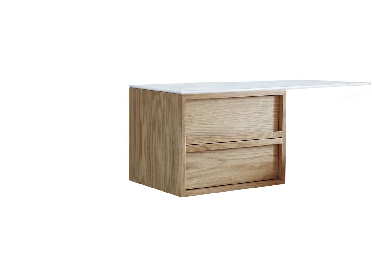 reece ISSY Z8 1000mm x 390mm Vanity Unit 2 Drawers Extended Top Left or Right Hand