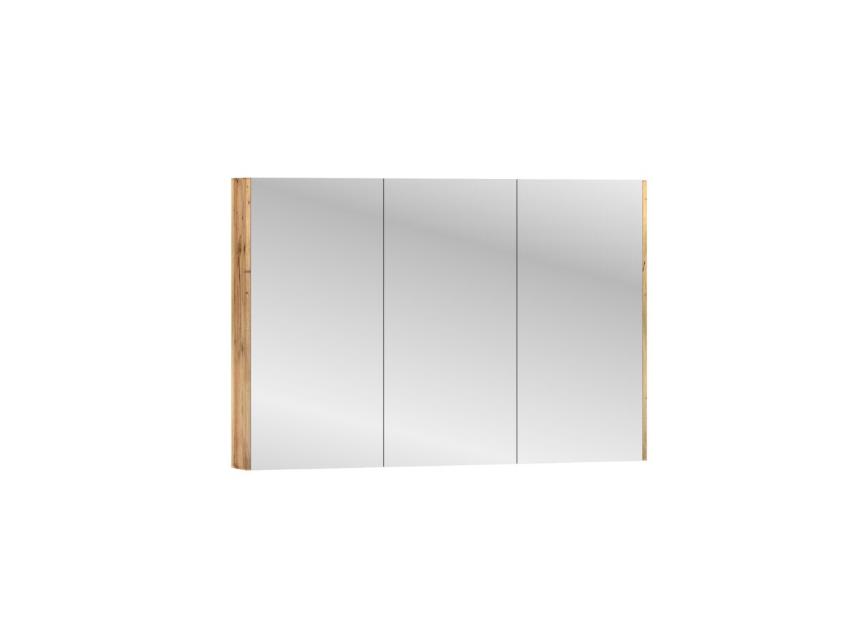 Reece Kado Arc Shaving Cabinet 1200mm X 800mm X 130mm 3 Door Australian Chestnut