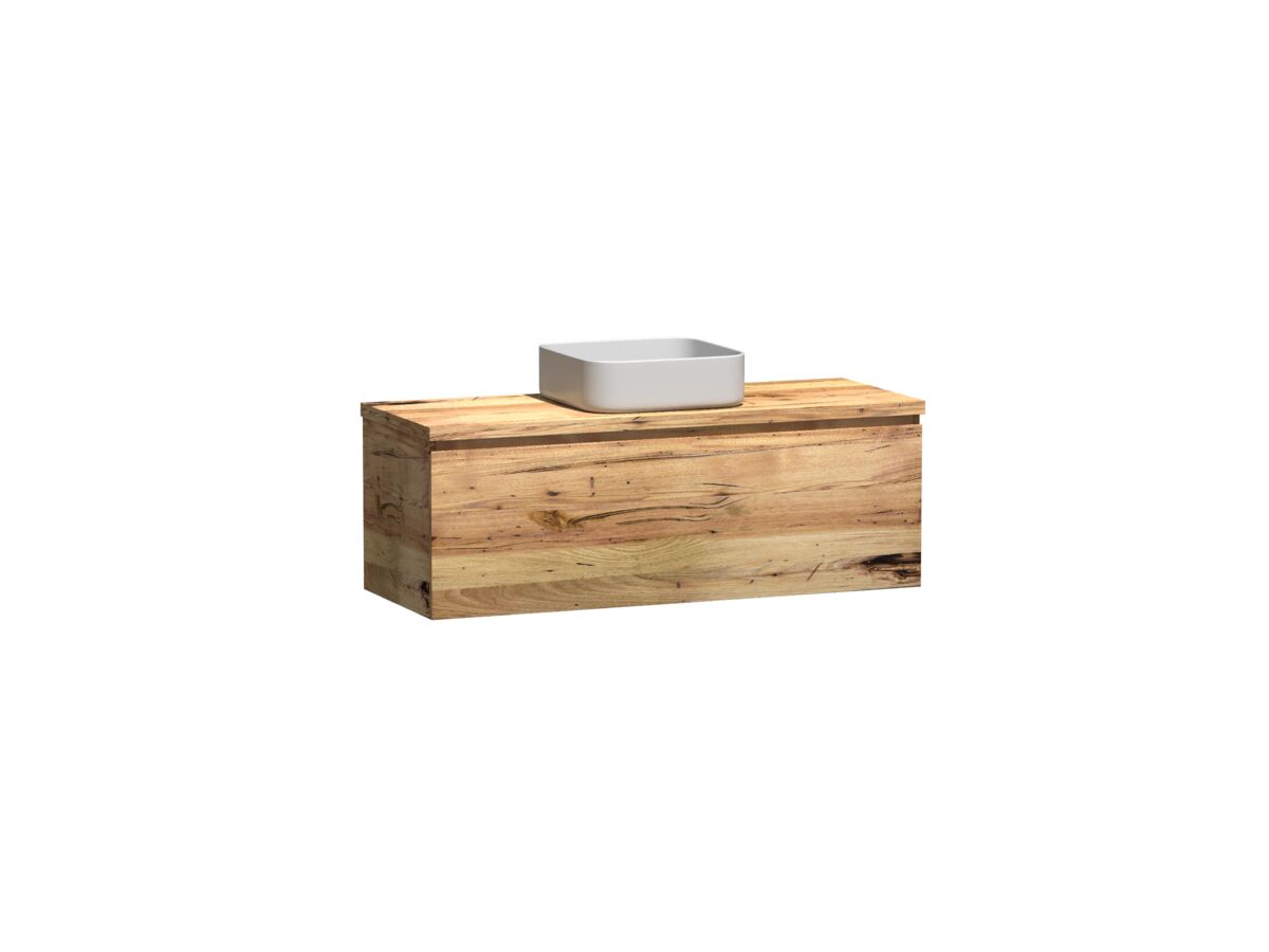 Reece Kado Arc Timber All Drawer 1200mm Vanity Unit Timber Top Australian Chestnut