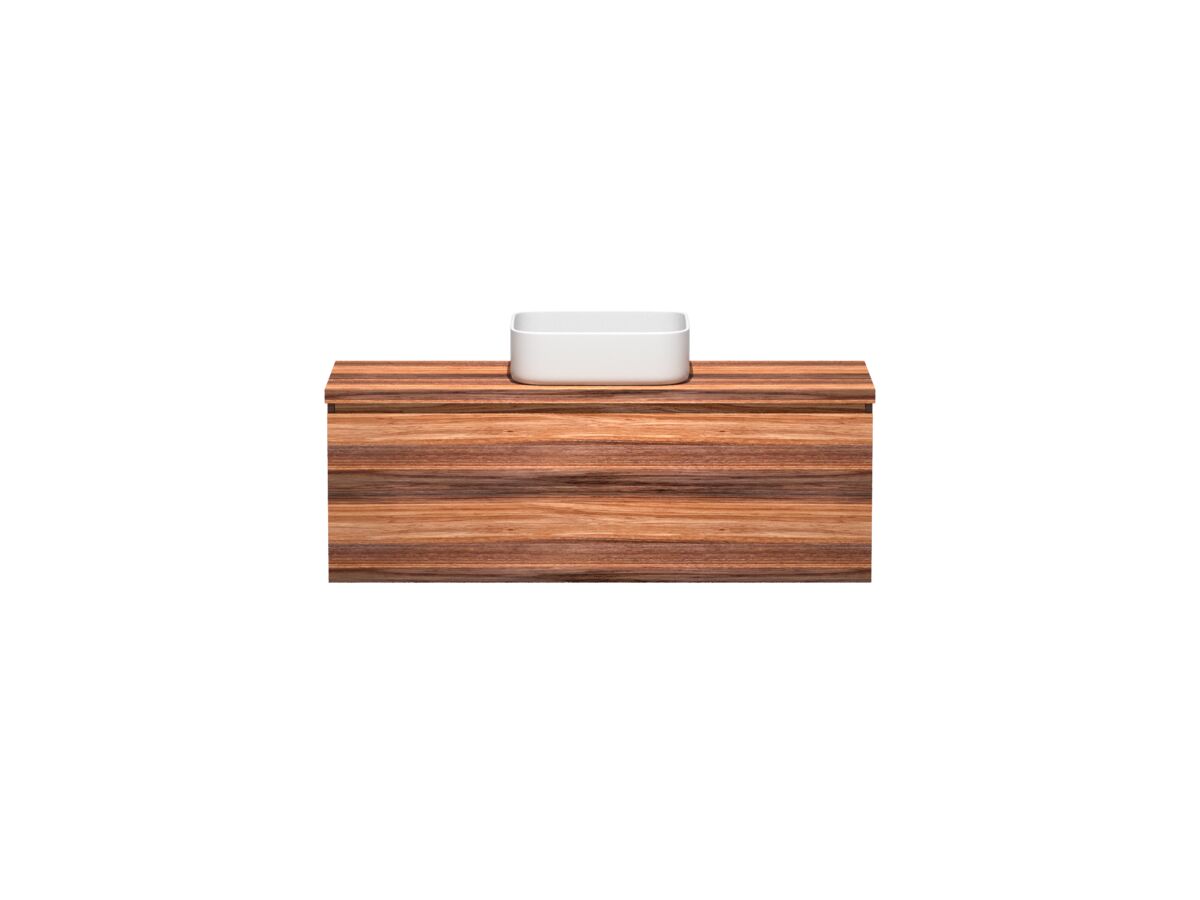reece Kado Arc Timber All Drawer 1200mm Vanity Unit Timber Top Red Tulip