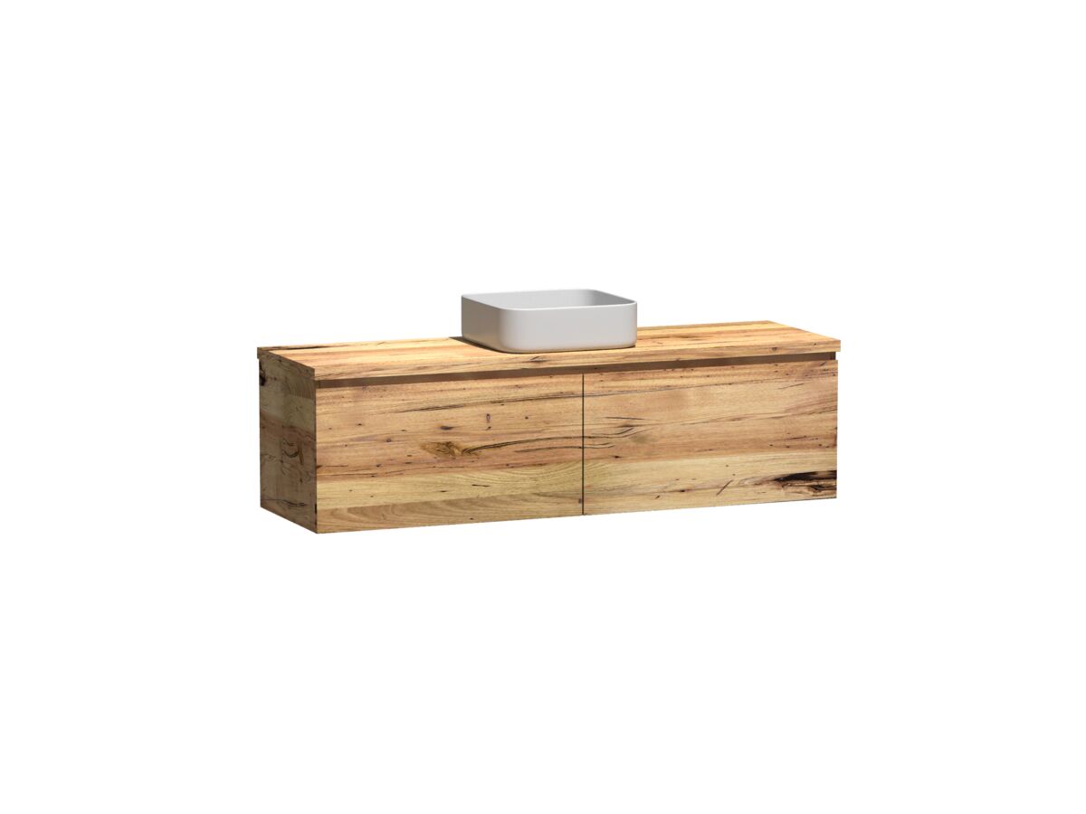 Reece Kado Arc Timber All Drawer 1500mm Single Bowl Vanity Unit Timber Top Australian Chestnut