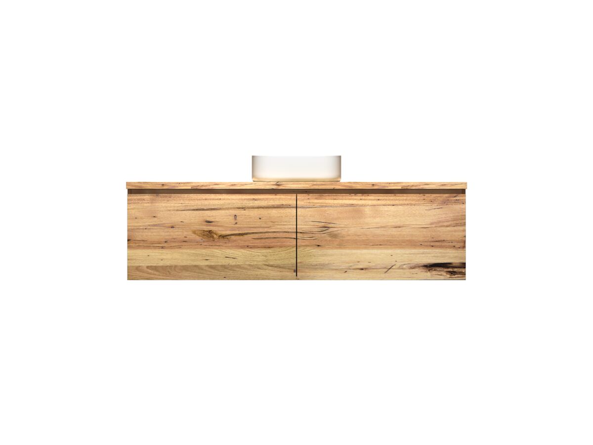 reece Kado Arc Timber All Drawer 1500mm Single Bowl Vanity Unit Timber Top Australian Chestnut