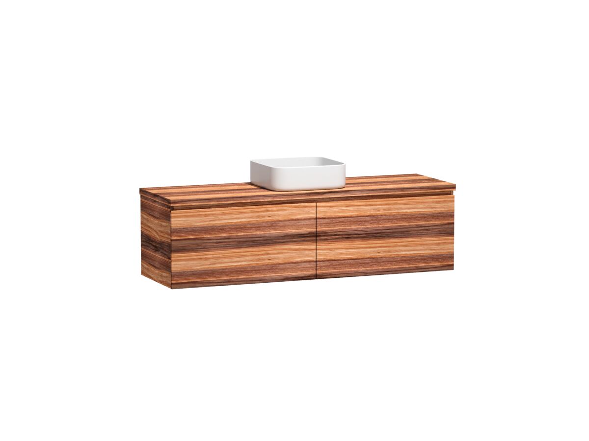 Reece Kado Arc Timber All Drawer 1500mm Single Bowl Vanity Unit Timber Top Red Tulip