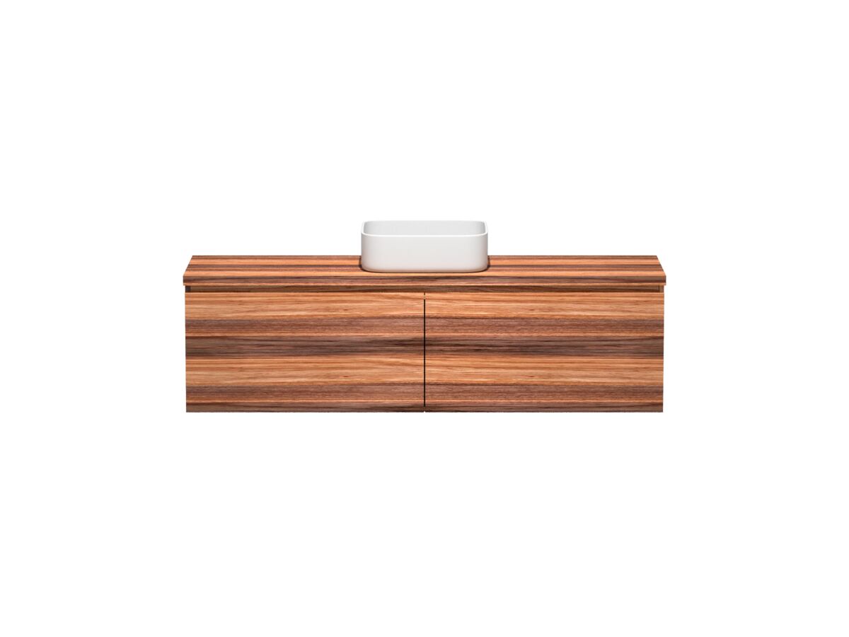 reece Kado Arc Timber All Drawer 1500mm Single Bowl Vanity Unit Timber Top Red Tulip
