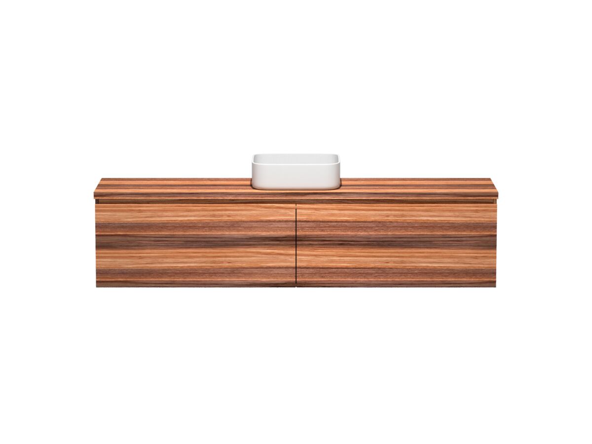reece Kado Arc Timber All Drawer 1800mm Single Bowl Vanity Unit Timber Top Red Tulip