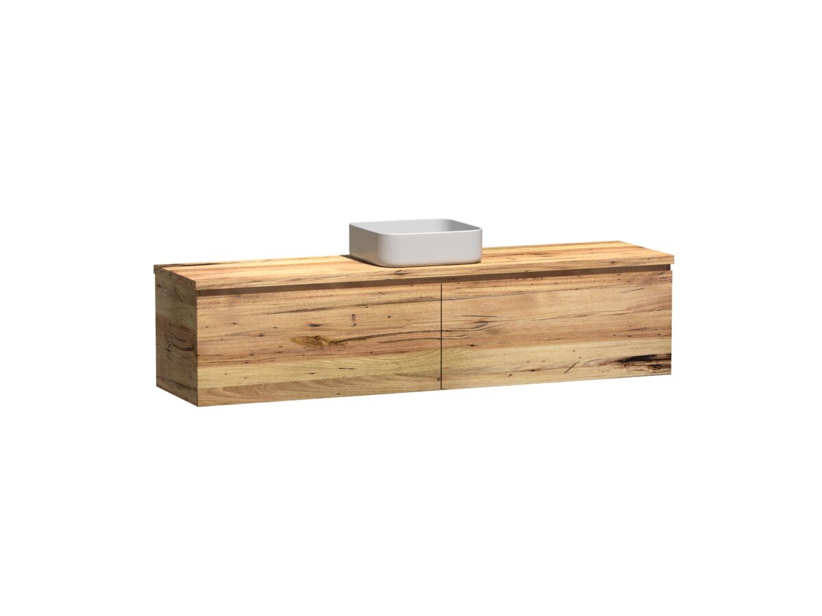 Reece Kado Arc Timber All Drawer 1800mm Single Bowl Vanity Unit Timber Top Australian Chestnut