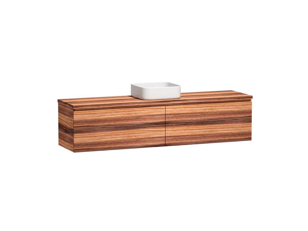Reece Kado Arc Timber All Drawer 1800mm Single Bowl Vanity Unit Timber Top Red Tulip