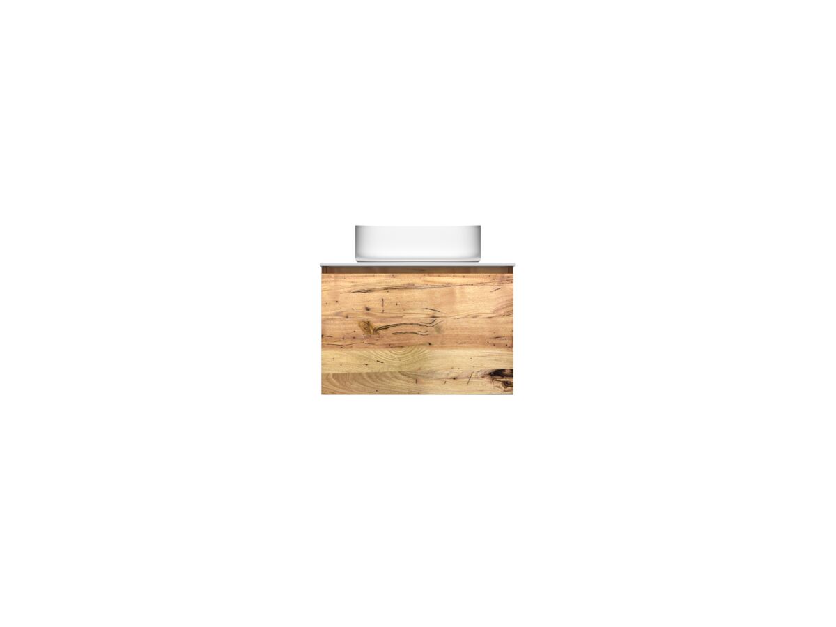 reece Kado Arc Timber All Drawer 600mm Vanity Unit Corian Top Australian Chestnut