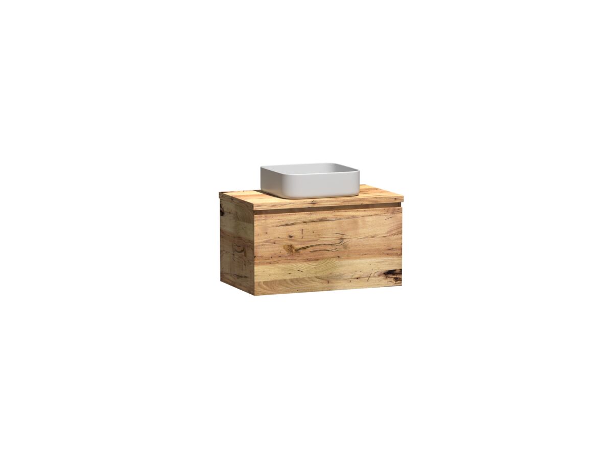 Reece Kado Arc Timber All Drawer 750mm Vanity Unit Timber Top Australian Chestnut