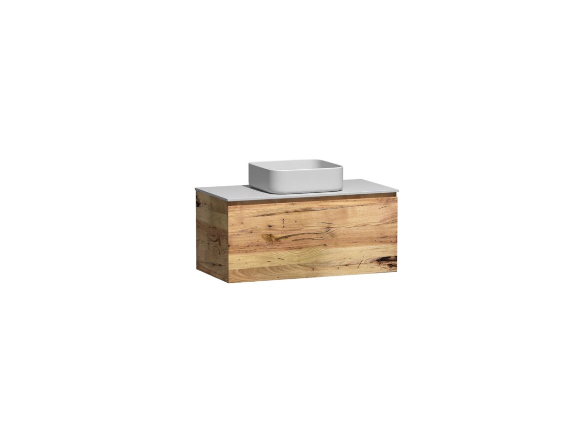Reece Kado Arc Timber All Drawer 900mm Vanity Unit Corian Top Australian Chestnut