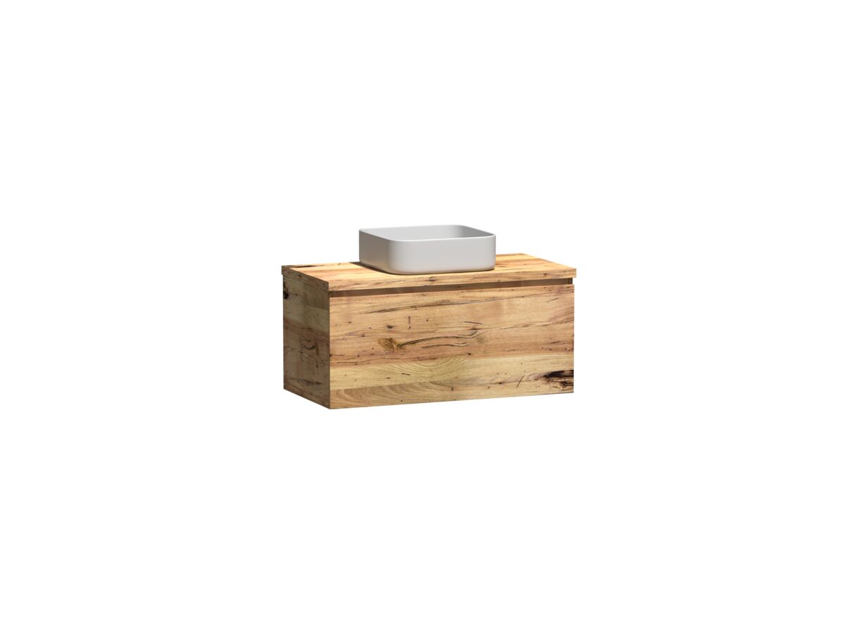Reece Kado Arc Timber All Drawer 900mm Vanity Unit Timber Top Australian Chestnut
