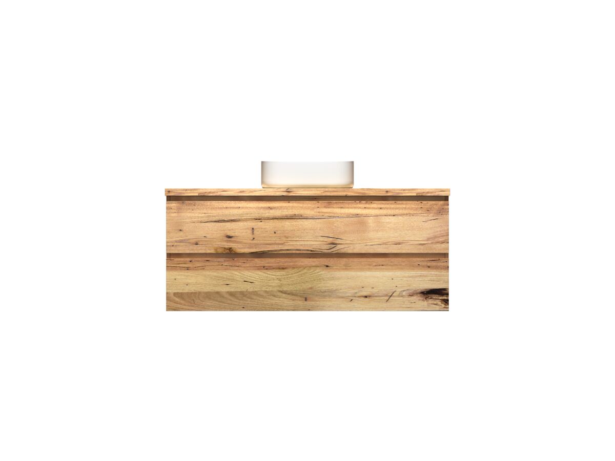 reece Kado Arc Timber Twin Drawer 1200mm Vanity Unit Timber Top Australian Chestnut