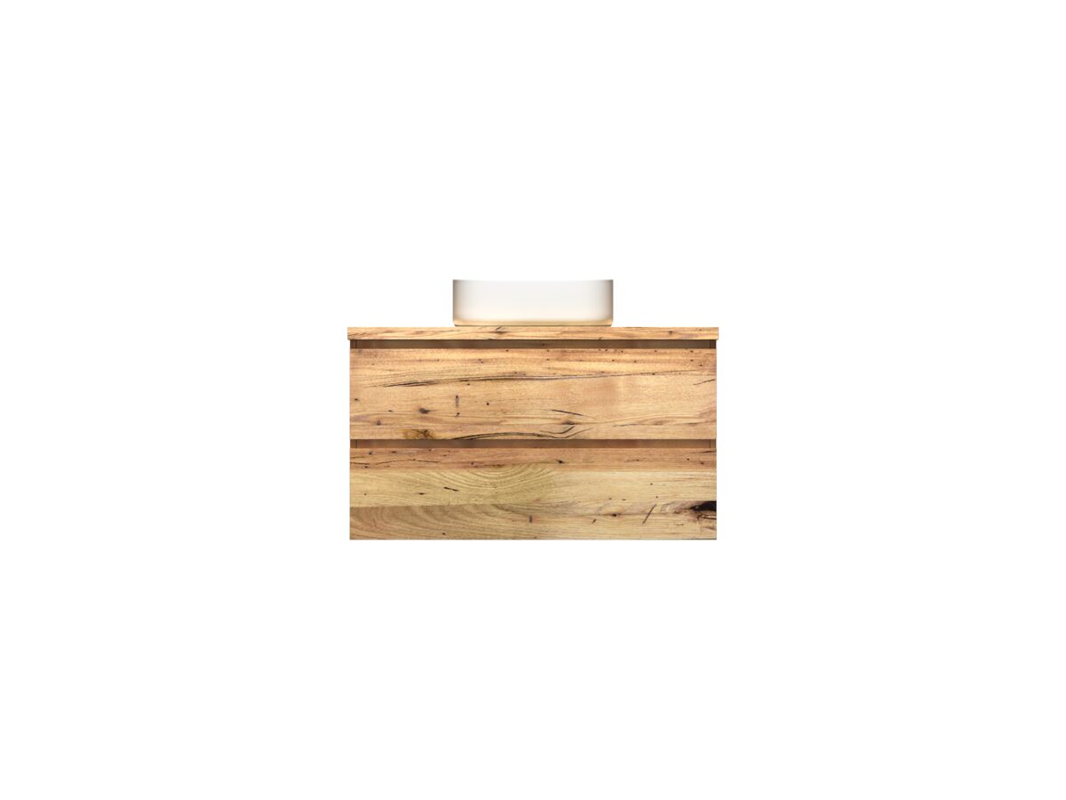 reece Kado Arc Timber Twin Drawer 900mm Vanity Unit Timber Top Australian Chestnut