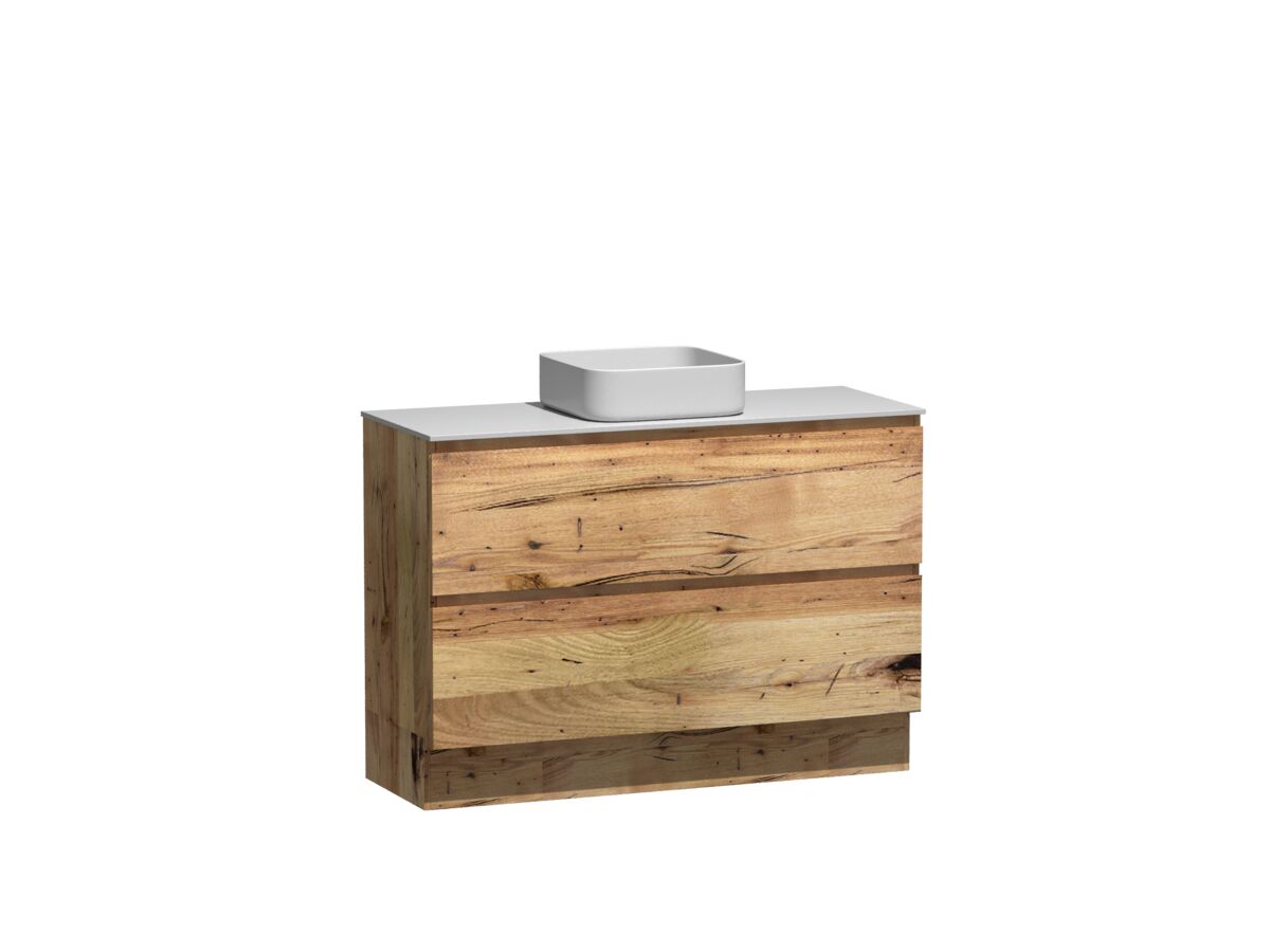 Reece Kado Arc Timber Vanity Unit With Kick 1200mm Corian Top Australian Chestnut