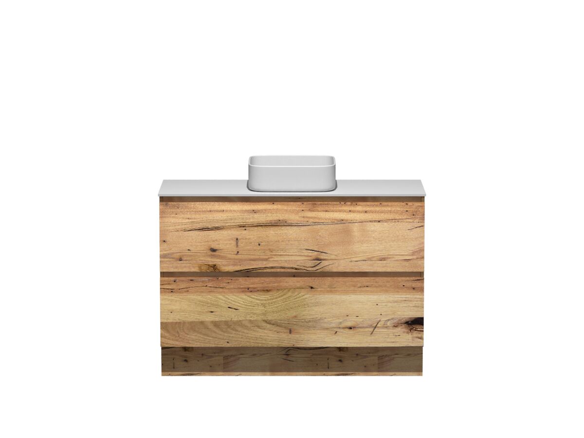 reece Kado Arc Timber Vanity Unit with Kick 1200mm Corian Top Australian Chestnut
