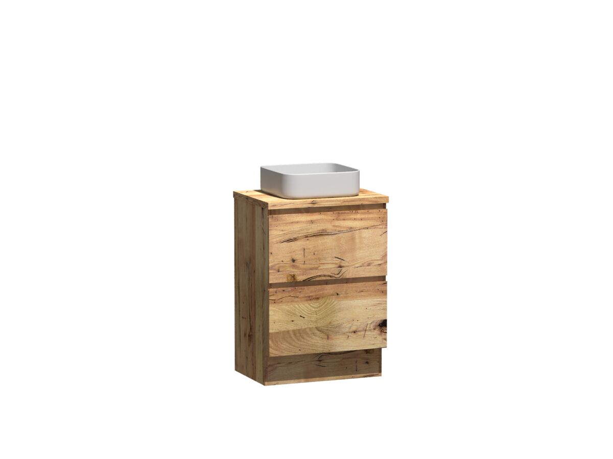 Reece Kado Arc Timber Vanity Unit With Kick 600mm Timber Top Australian Chestnut