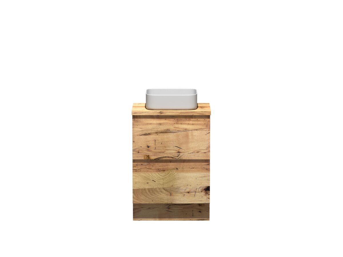 reece Kado Arc Timber Vanity Unit with Kick 600mm Timber Top Australian Chestnut