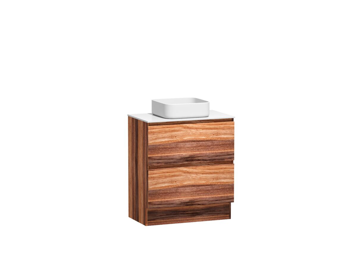 Reece Kado Arc Timber Vanity Unit With Kick 750mm Corian Top Red Tulip