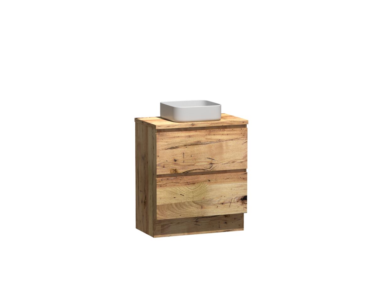 Reece Kado Arc Timber Vanity Unit With Kick 750mm Timber Top Australian Chestnut
