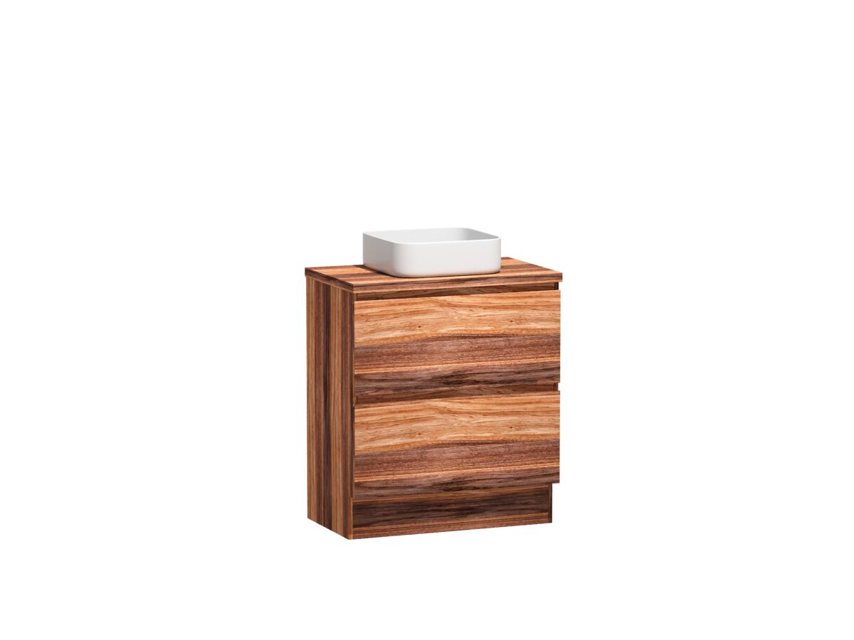 Reece Kado Arc Timber Vanity Unit With Kick 750mm Timber Top Red Tulip