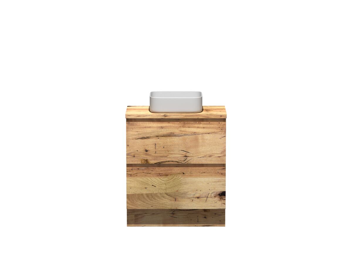 reece Kado Arc Timber Vanity Unit with Kick 750mm Timber Top Australian Chestnut