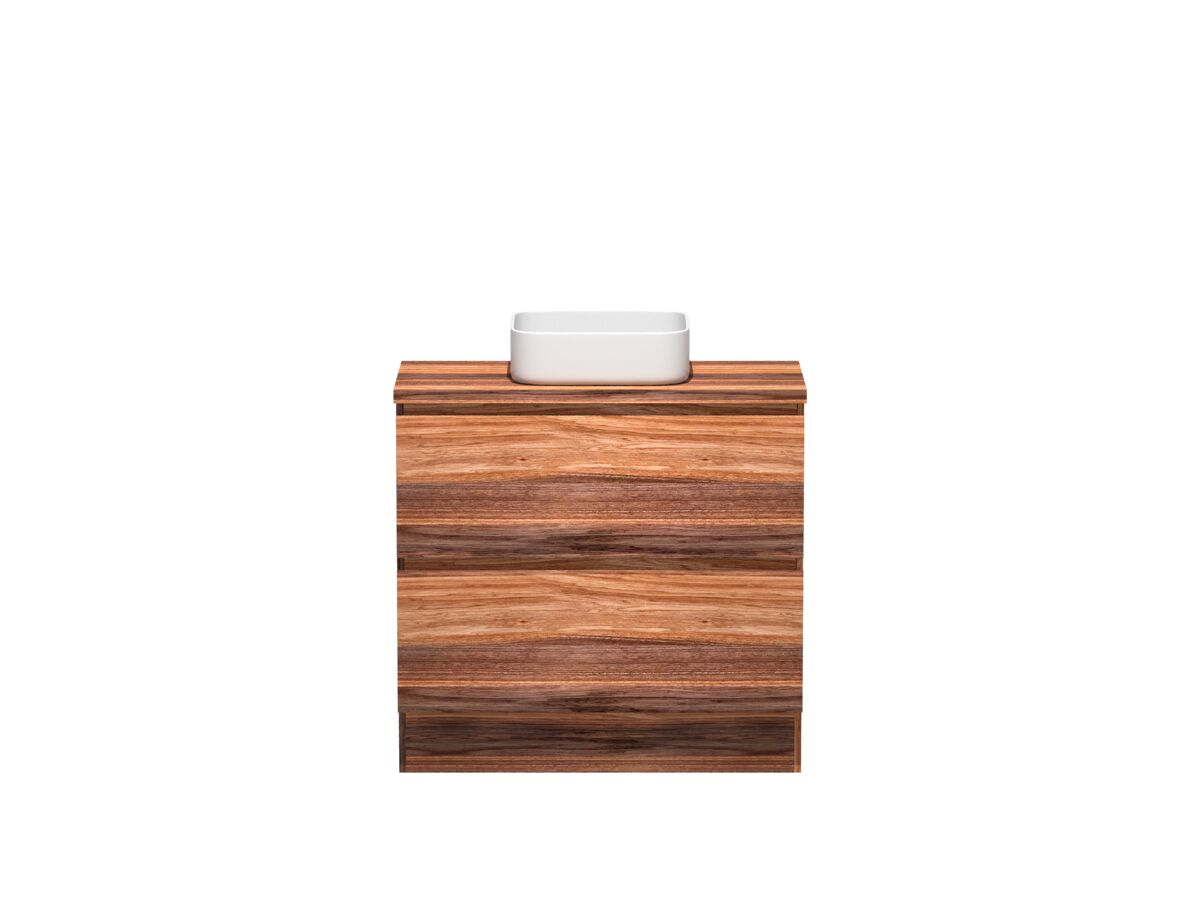 reece Kado Arc Timber Vanity Unit with Kick 900mm Timber Top Red Tulip