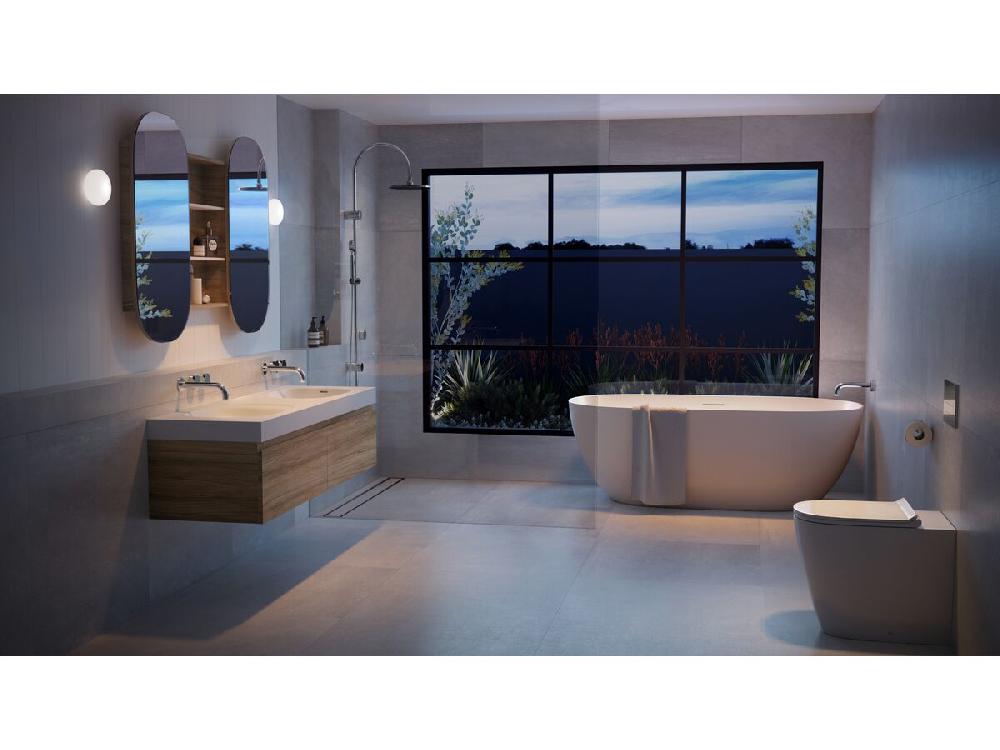 reece Kado Arc Walk In Shower Screen Left Hand Entry Chrome 870