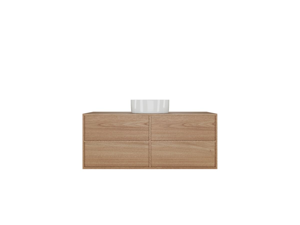 Reece Kado Aspect 1200mm Wall Hung Vanity Unit Timber Top