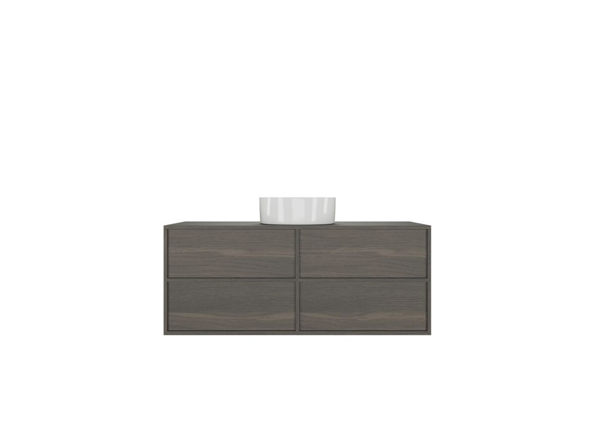 reece Kado Aspect 1200mm Wall Hung Vanity Unit Timber Top