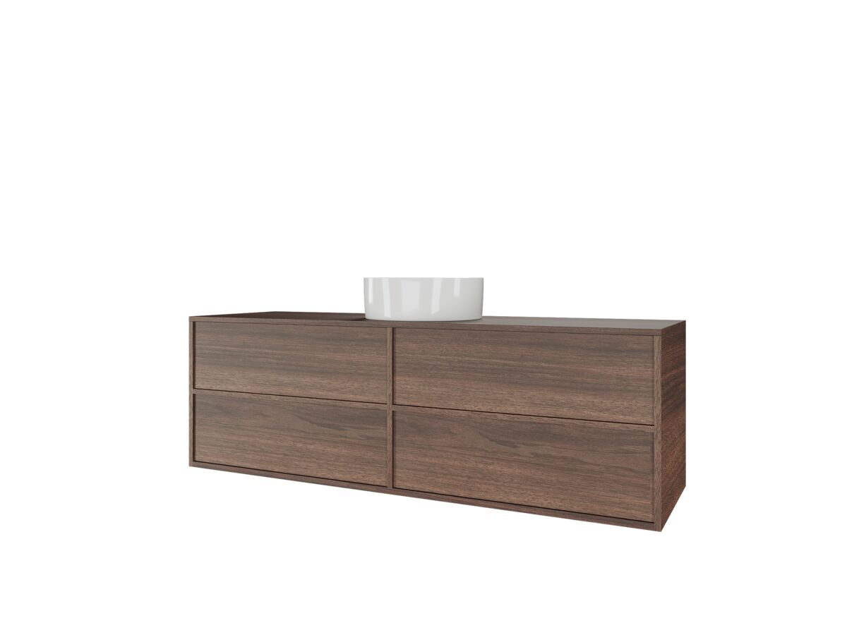 Reece Kado Aspect 1500mm Wall Hung Vanity Unit Single Bowl Timber Top