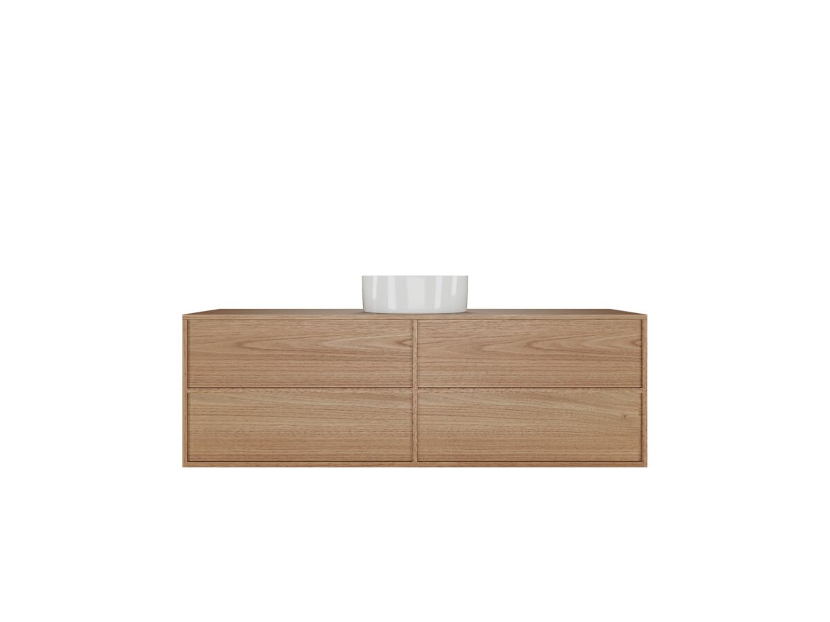 Reece Kado Aspect 1500mm Wall Hung Vanity Unit Single Bowl Timber Top