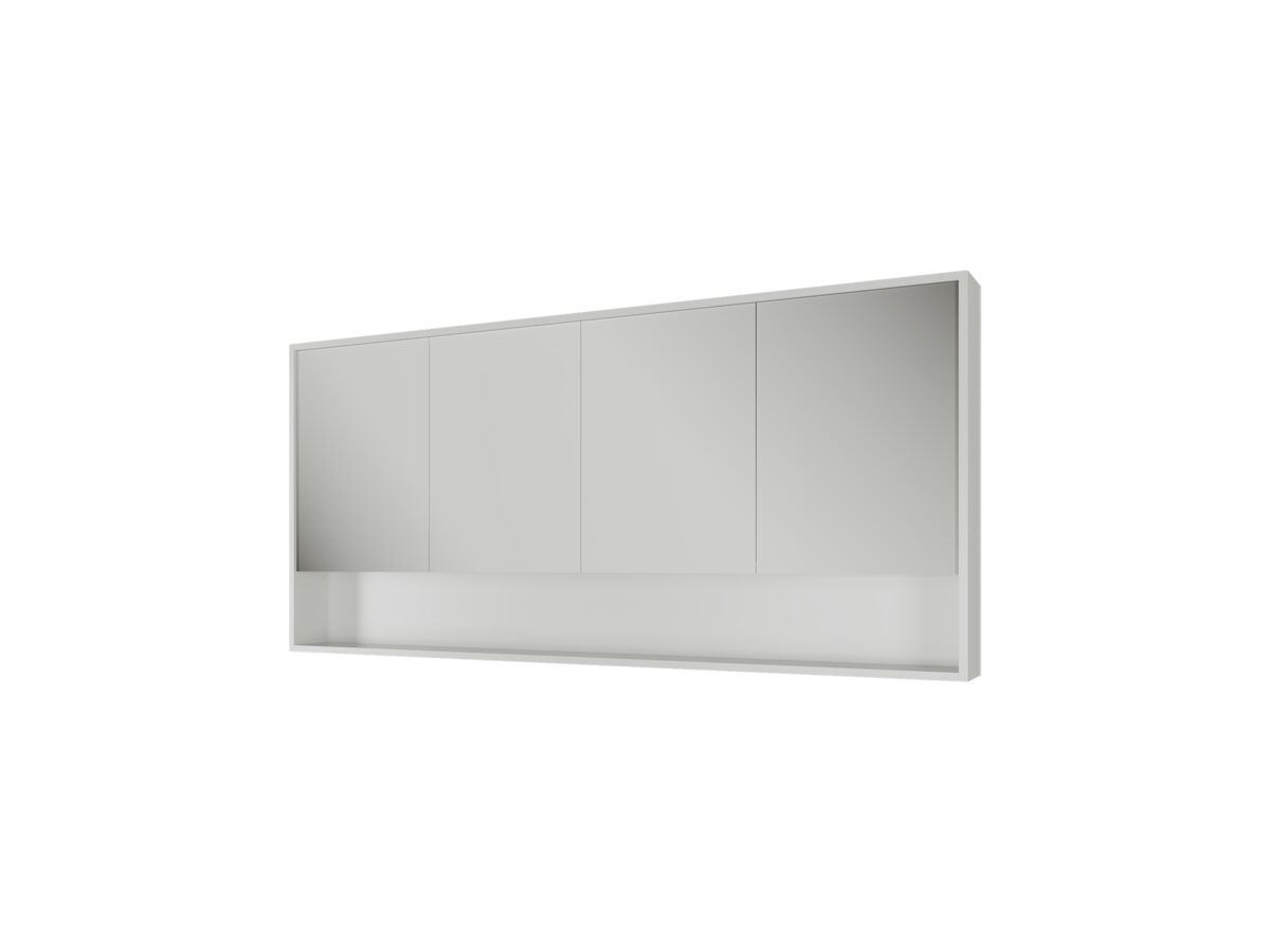 reece Kado Aspect 1800mm Mirror Cabinet Four Doors with Shelf and Surround View