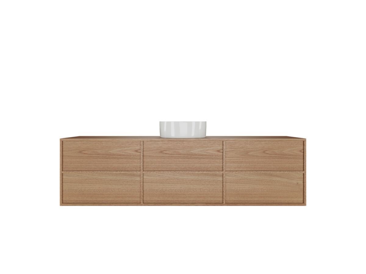 Reece Kado Aspect 1800mm Wall Hung Vanity Unit Single Bowl Timber Top