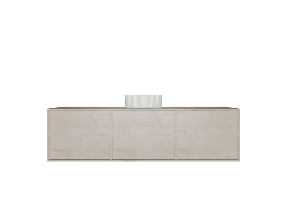 reece Kado Aspect 1800mm Wall Hung Vanity Unit Single Bowl Timber Top