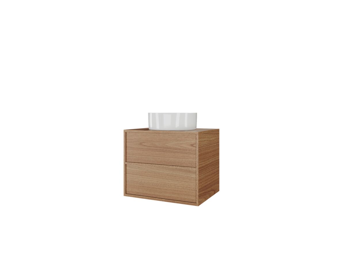 Reece Kado Aspect 600mm Wall Hung Vanity Unit Timber Top